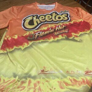 Cheetos Flaming Hot All Over Print Lightweight Shirt Medium